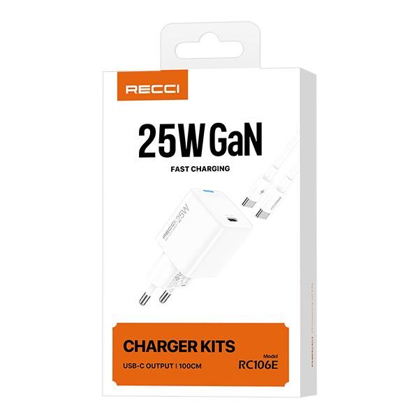 RECCI RC106E PD 25W EU plug PD charger