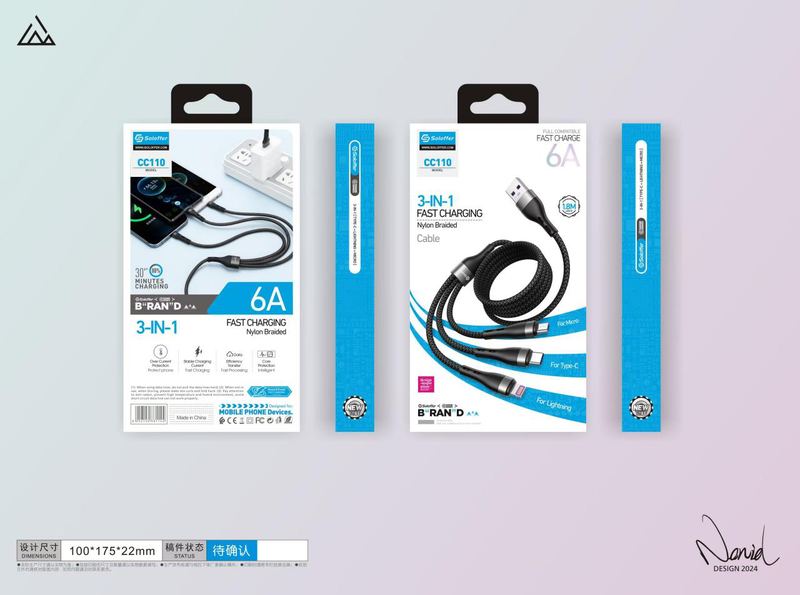SOLOFFER CC110 3IN1 USB data cable